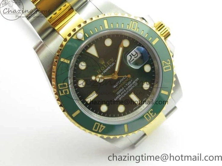 0115 Submariner 116613 LV VRF Best Edition YG Wrapped Bezel Green Dial on SS YG Bracelet A2836 MAX Version Compact 2920